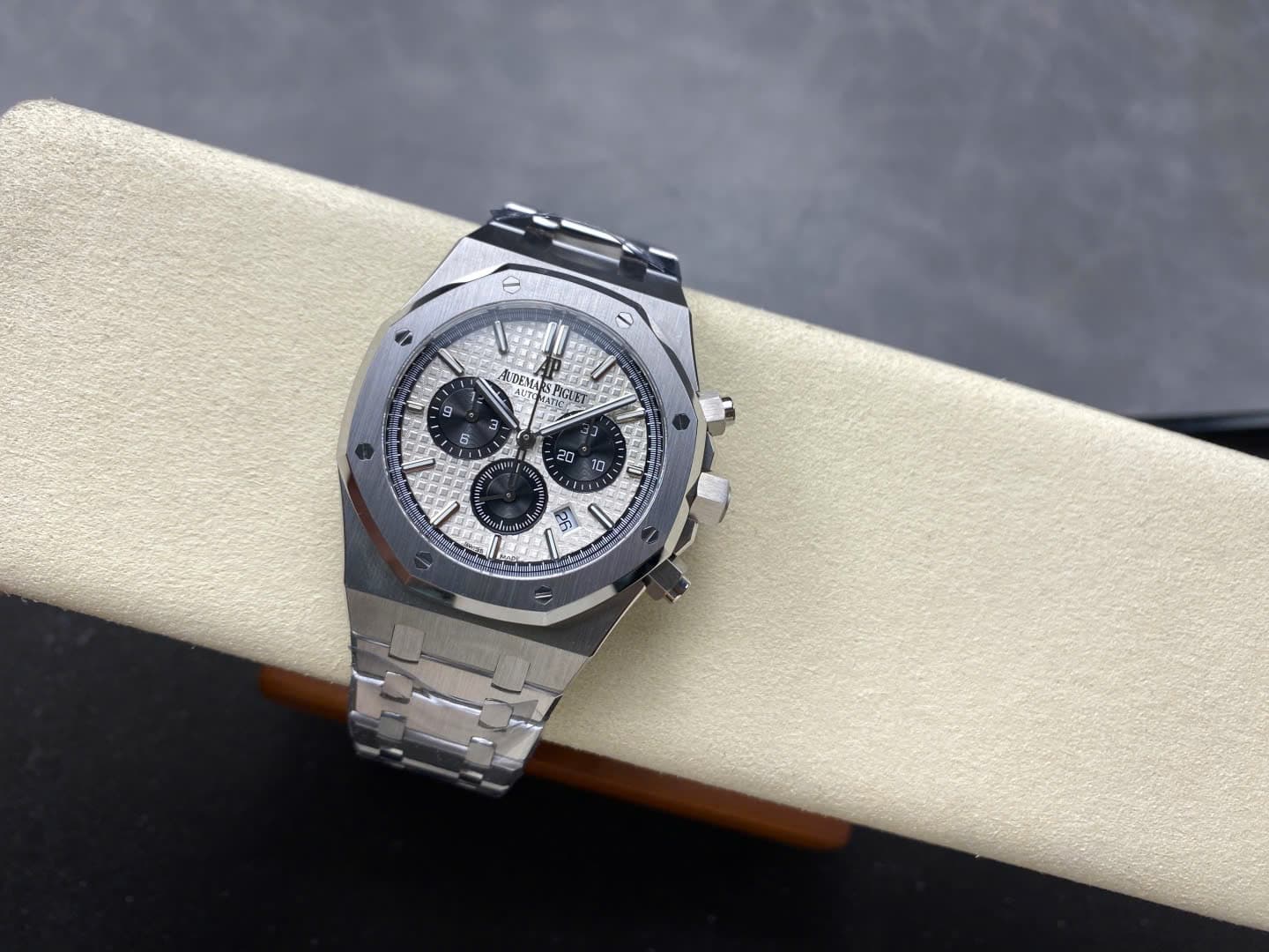 Dong-Ho-Audemars-Piguet-Royal-Oak-26331ST-Rep-11-Cao-Cap-Mat-Trang-Nha-May-APS-New-2025-41mm-6-1
