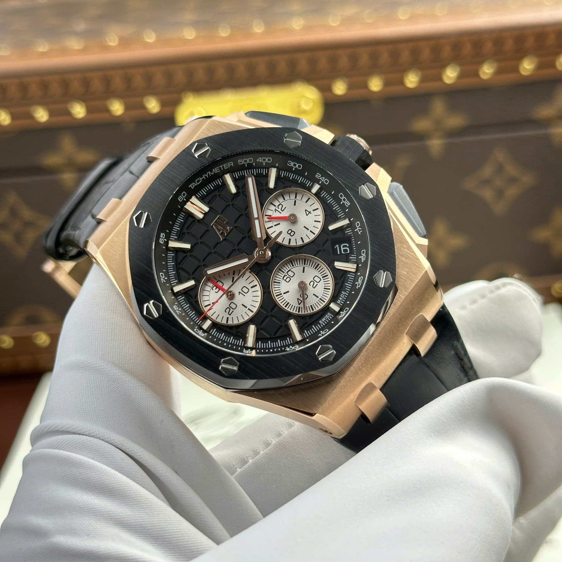 Dong-Ho-Audemars-Piguet-Royal-Oak-Offshore-Chronograph-26420-Ma-Vang-Rep-11-Mat-Den-Nha-May-APP-43mm-8-1