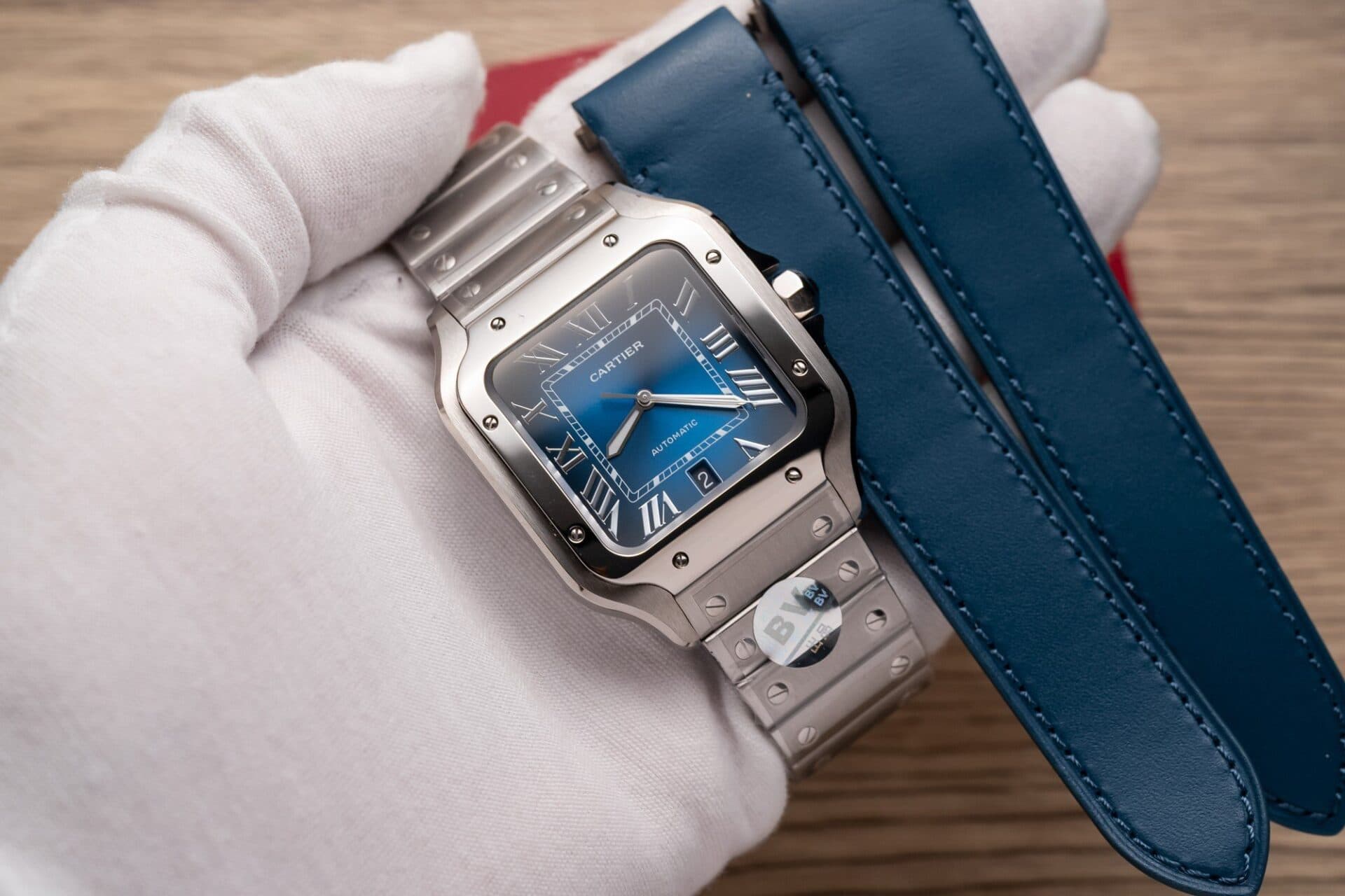 Dong-Ho-Cartier-Santos-de-Cartier-WSSA0013-Rep-11-Blue-Dial-BV-39-1-1