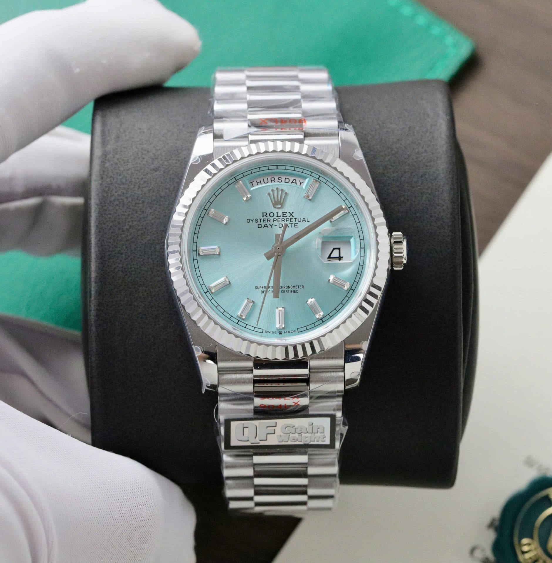 Dong-Ho-Che-Tac-Rolex-Day-Date-128236-Mat-Xanh-Bang-Trong-Luong-158gram-Nha-May-QF-36mm-6-1