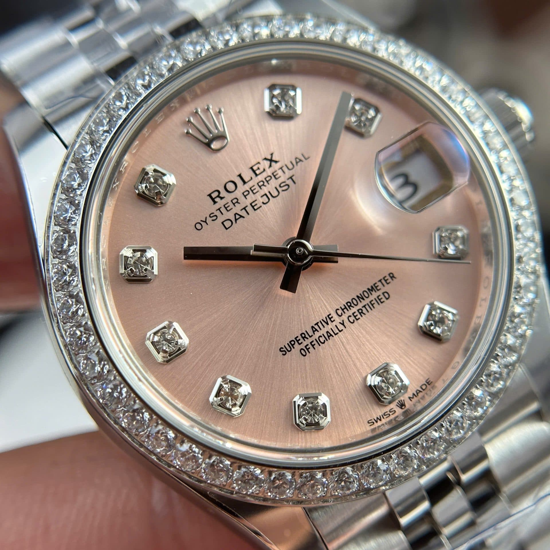 Dong-Ho-Nu-Rolex-DateJust-Rep-11-Cao-Cap-Mat-Hong-Coc-So-Da-Nha-May-THB-31mm-4-1