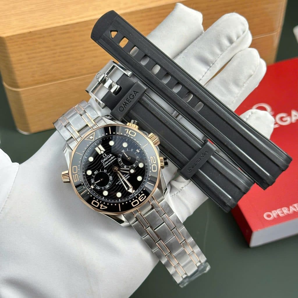 Dong-Ho-Omega-Rep-11-Seamaster-Diver-300M-Chronograph-Demi-Vang-Hong-Mat-Den-N1-44mm-10-1