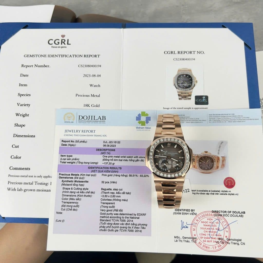 Dong-Ho-Patek-Philippe-Nautilus-5724R-Mat-Xam-Replica-11-Boc-Vang-Dinh-Kim-Cuong-Moissanite-Baguette-PPF-40mm-1-1