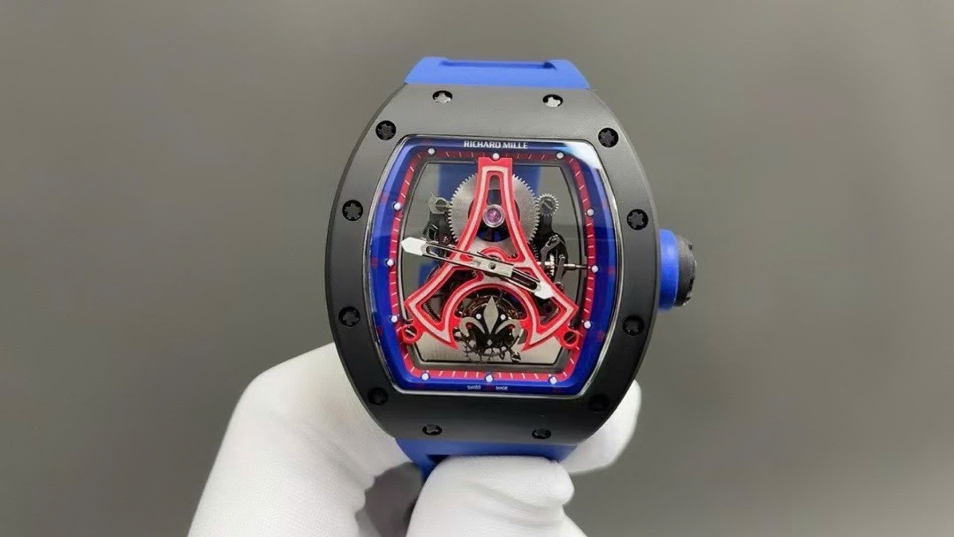 Dong-Ho-Richard-Mille-RM52-03-Paris-Saint-Germain-Tourbillon-Rep-1-1-Gom-Den-40x48mm-5-1