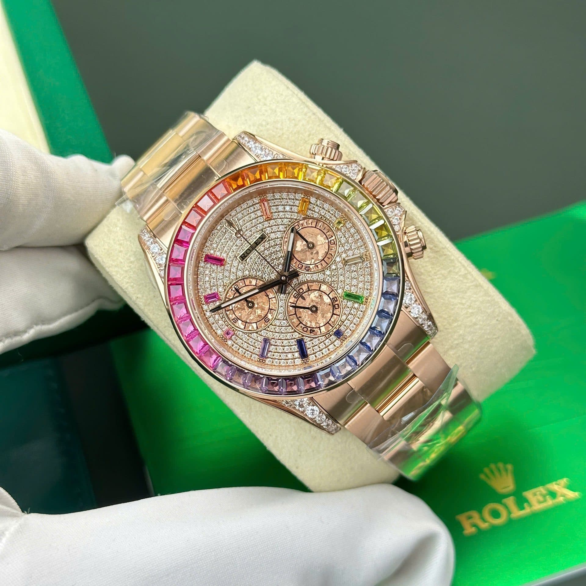 Dong-Ho-Rolex-Cosmograph-Daytona-116595-Rainbow-Replica-Dinh-Da-BTF-40mm-8-1
