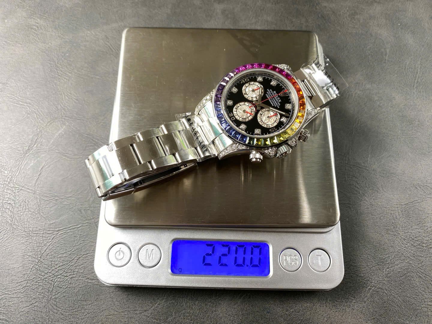 Dong-Ho-Rolex-Cosmograph-Rainbow-Che-Tac-Trong-Luong-220-Grams-40mm-7-1