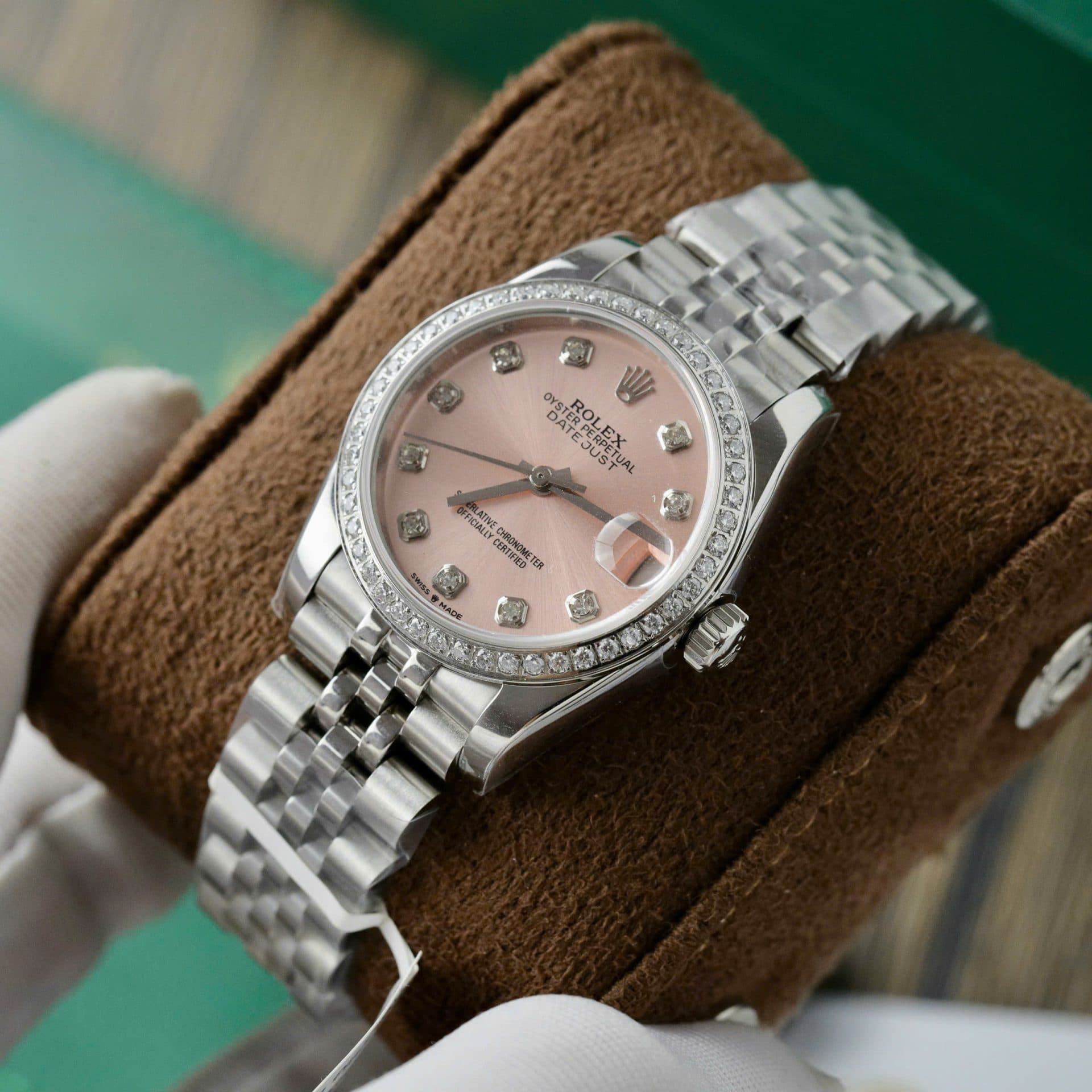 Dong-Ho-Rolex-DateJust-Replica-11-Nu-Mat-Hong-Dinh-Kim-Cuong-Moissanite-31mm-5-1