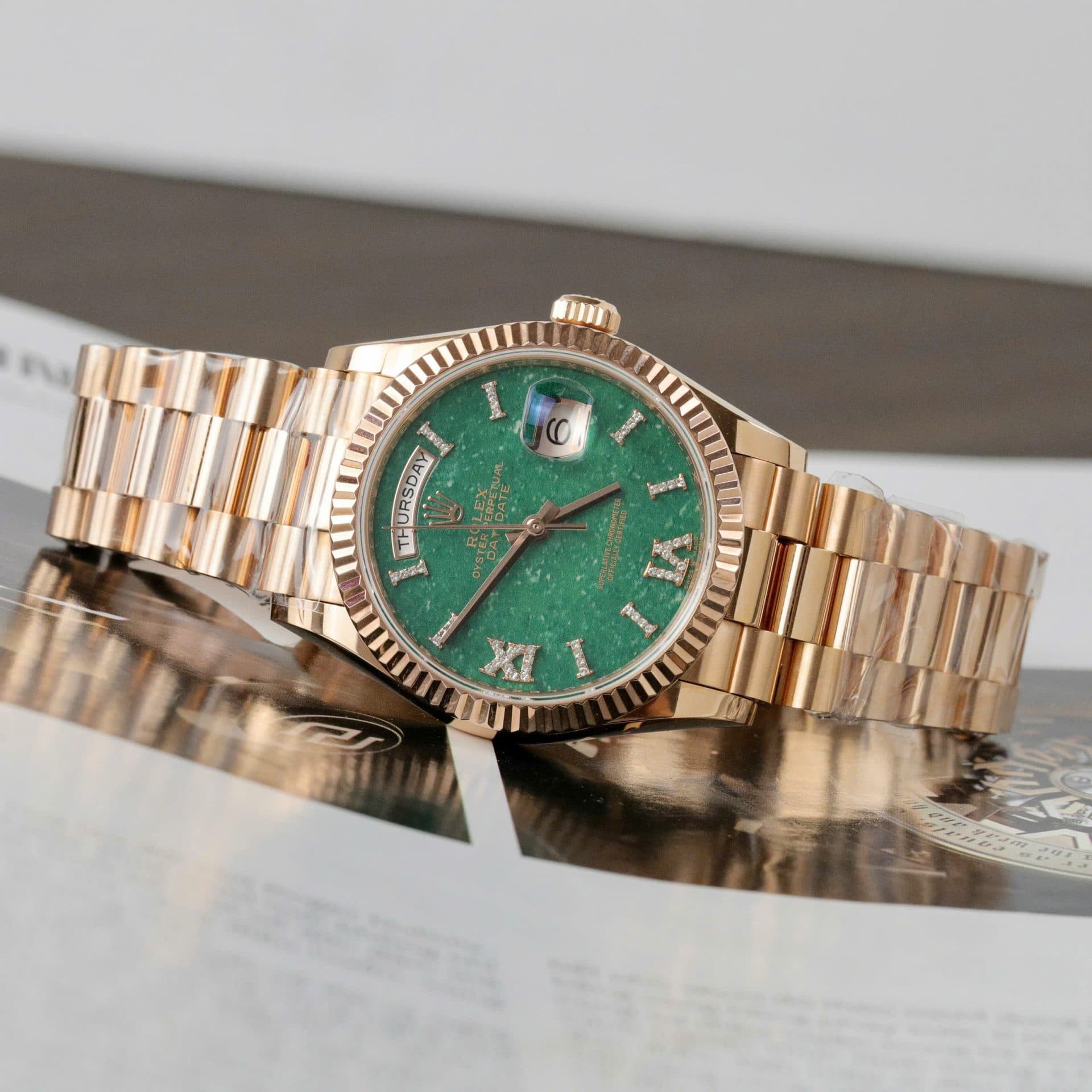 Dong-Ho-Rolex-Day-Date-128235-Mat-So-Da-Aventurine-Che-Tac-Boc-Vang-That-36mm-5-1