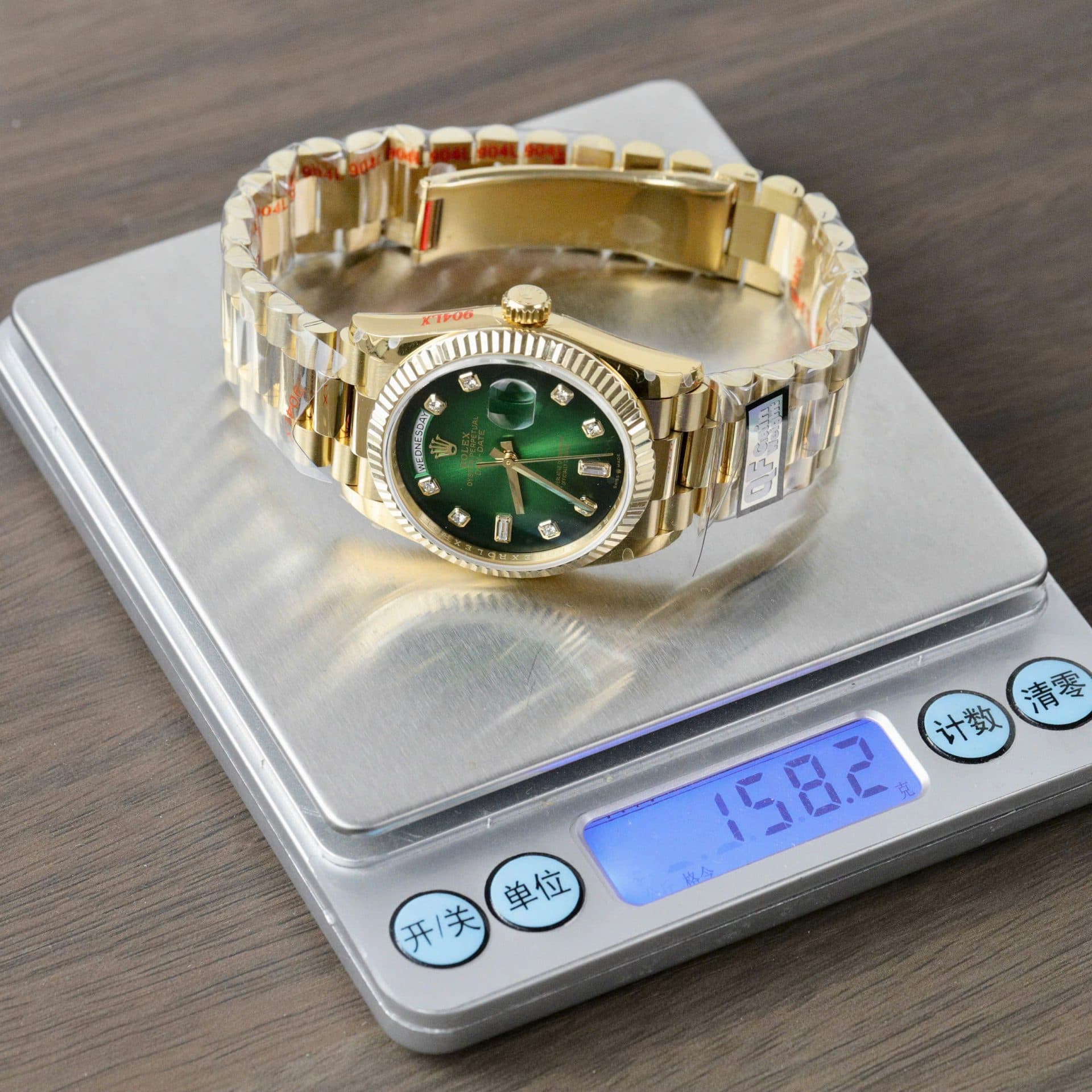 Dong-Ho-Rolex-Day-Date-128238-Rep-11-Mat-Xanh-Ombre-Trong-Luong-158-Grams-Nha-May-QF-36mm-9-1