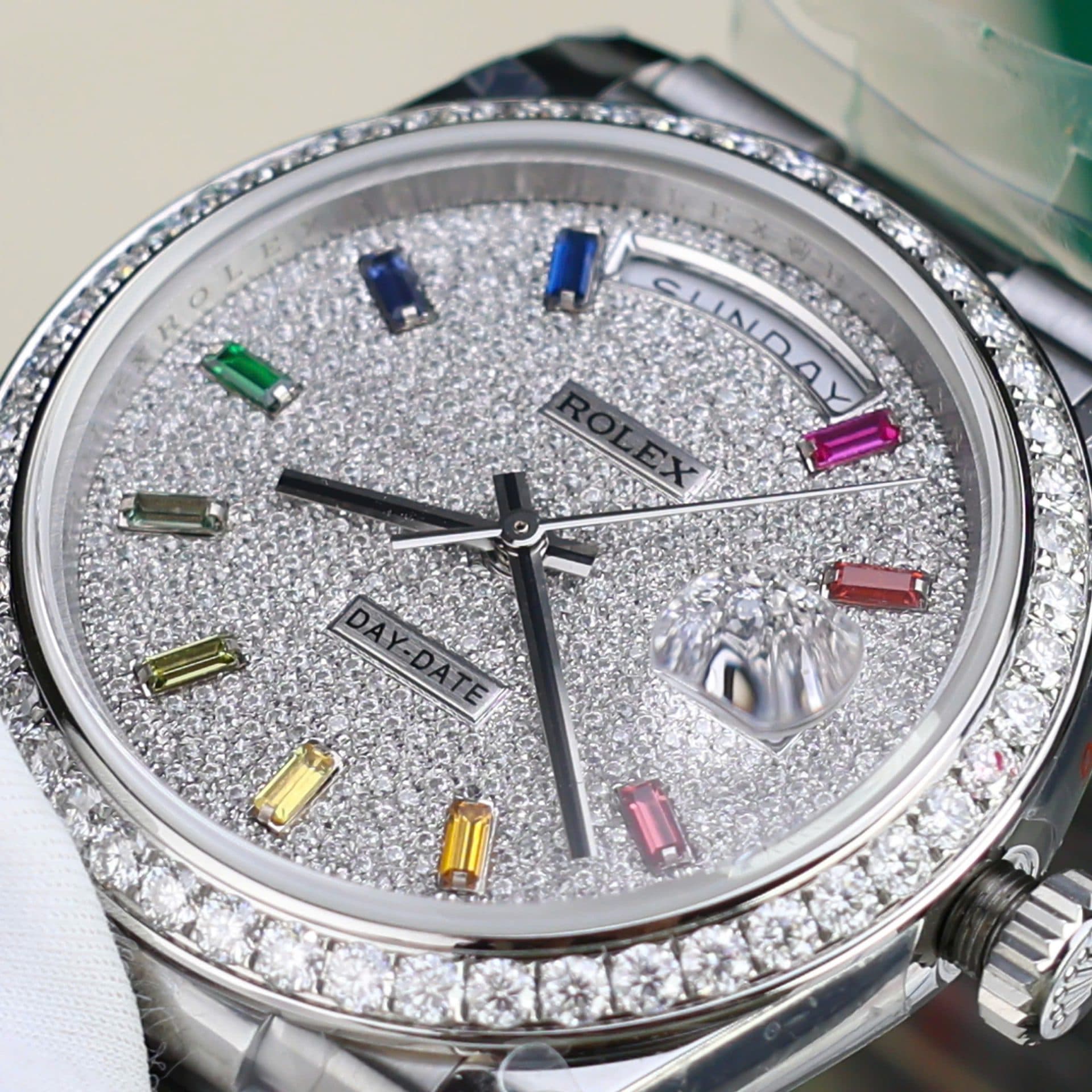 Dong-Ho-Rolex-Day-Date-Coc-So-7-Mau-Che-Tac-Dinh-Kim-Cuong-Moissanite-GMF-40mm-11-1