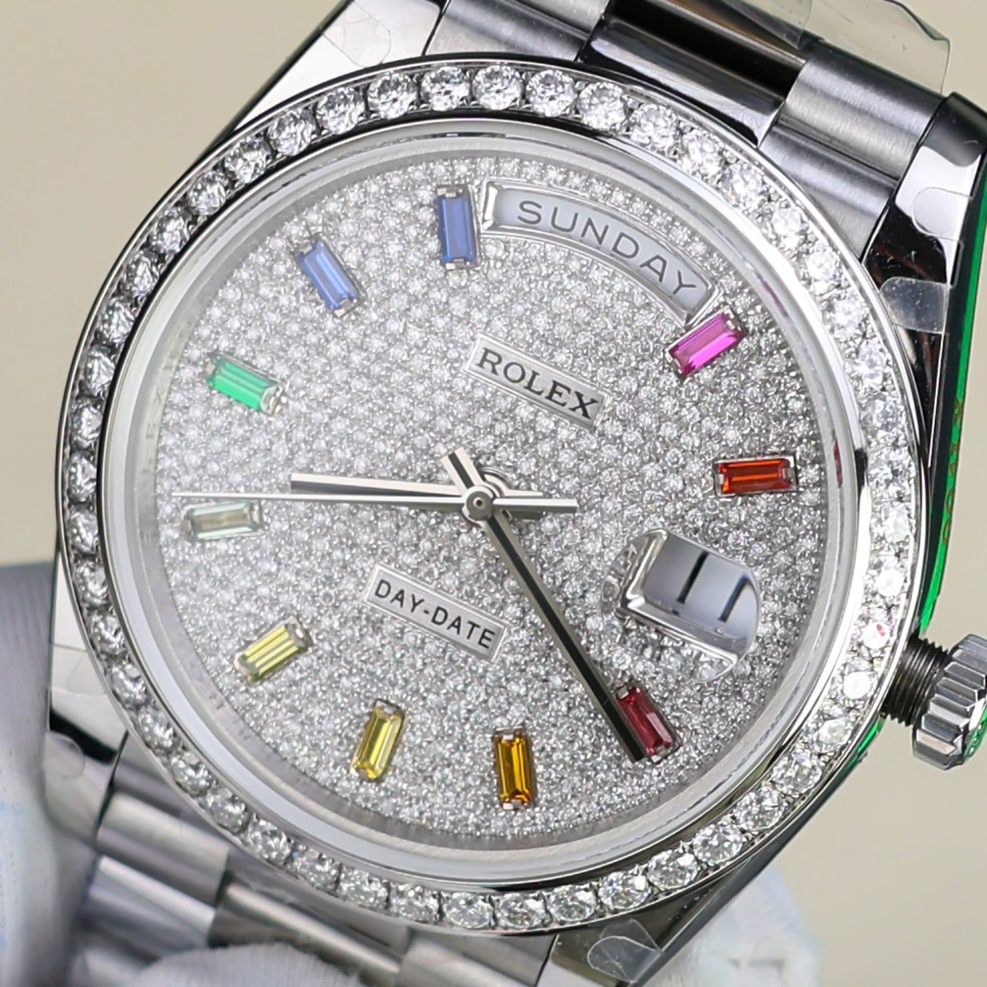 Dong-Ho-Rolex-Day-Date-Coc-So-7-Mau-Che-Tac-Dinh-Kim-Cuong-Moissanite-GMF-40mm-2-1
