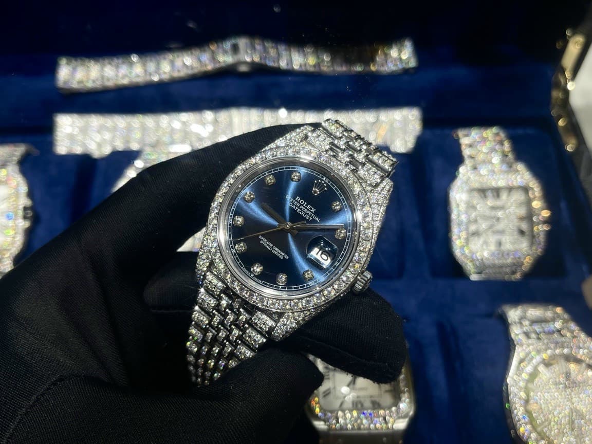 Dong-Ho-Rolex-Do-Kim-Cuong-Moissanite-DateJust-Mat-Xanh-Blue-41mm-7-1