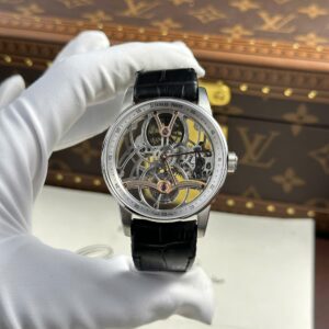 Audemars Piguet 26600 Tourbillon Openworked Replica Watch Leather Strap 41mm