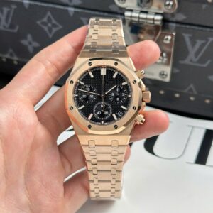 Audemars Piguet Replica Watch Royal Oak 26240 Rose Gold Dial Black APS Factory 41mm