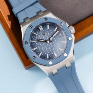 Audemars Piguet Best Copies Watch Royal Oak Offshore 15605SK Bezel Rubber Bule 43mm
