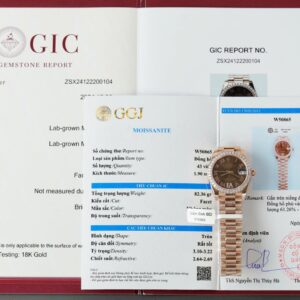 Rolex DateJust Women’s Copies Watch Diamonds Moissanite + 18K Gold Wrapped 31mm