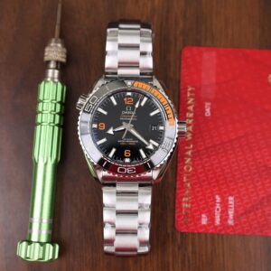 Omega Replica Watch Planet Ocean Metal Strap Dial Black VS Factory 43.5mm