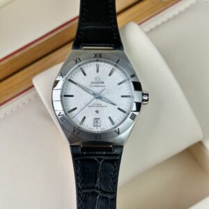 Omega Constellation White Dial Leather Strap 41mm Super Clone Watch
