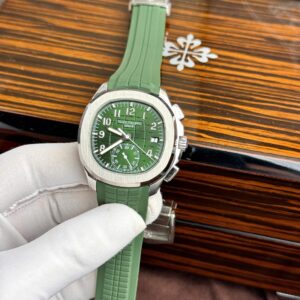 Patek Philippe Aquanaut 5968G Green Dial Rubber Strap 42.2mm Super Clone Watch