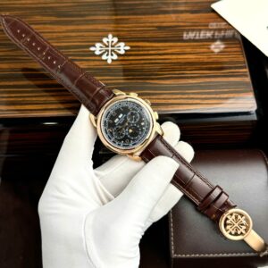 Patek Philippe Perpetual Calendar 5270 Leather Strap 41mm Super Clone Watch