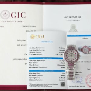 Patek Philippe Replica Watches Nautilus Haute Joaillerie 7118 Custom Full Moissanite Diamonds 35.2mm