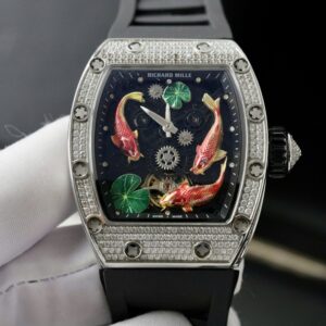 Richard Mille Rubber Strap Black 42mm Super Clone Watch