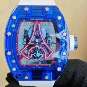 Richard Mille RM52-03 Paris Saint-Germain Tourbillon Bark Sapphire Blue 40x48mm Super Clone Watch