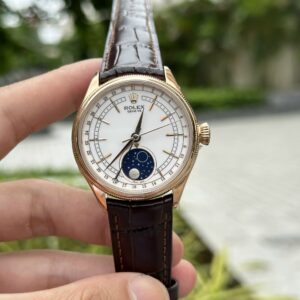 Rolex Replica 1:1 Watch Cellini Moonphase 50535 Leather Strap 39mm