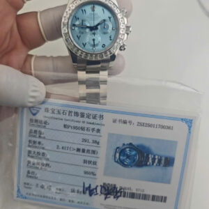 Rolex Daytona 116576TBR Platinum Custom Diamond 40mm Super Clone Watch