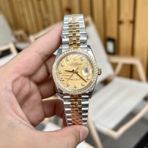 Rolex DateJust 126283RBR Palm Leaf Dial Gold Rep 11 Watch 36-41mm