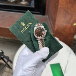 Rolex DateJust Women’s Chocolate Dial Diamond Bezel 31mm Super Clone Watch