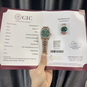 Rolex Best Replica Watch Day-Date 128235 Gold Wrapped And Moissanite Diamond Custom 36mm