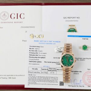 Rolex Day-Date 128235 Dial Aventurine Replica Watch Custom Gold Wrapped 36mm