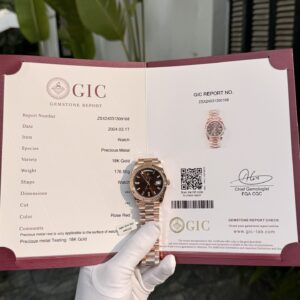 Rolex Day-Date 228235 Gold Wrapped Chocolate Dial Watch 40mm Super Clone Watch