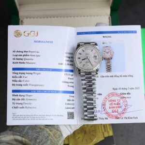 Rolex Day-Date Best Copies Watch Custom Diamonds Moissanite GM Factory 40mm