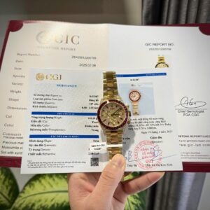 Rolex Daytona 126598TRU Replica Watches Custom Gold Wrapped + Ruby + Diamonds Moissanite 40mm
