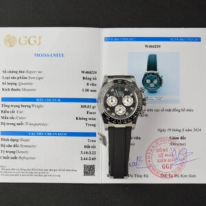 Rolex Replica Watch Daytona Dial Mother Of Pearl & Moissanite Diamonds Custom 40mm
