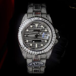 Rolex GMT-Master II Custom Full CZ Diamond Watch 40mm Super Clone Watch