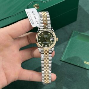 Rolex DateJust Gold Wrapped Green Dial 31mm Super Clone Watch