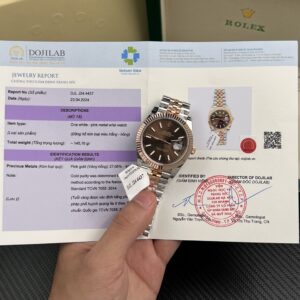 Rolex DateJust Gold Wrapped Chocolate Dial 41mm Super Clone Watch