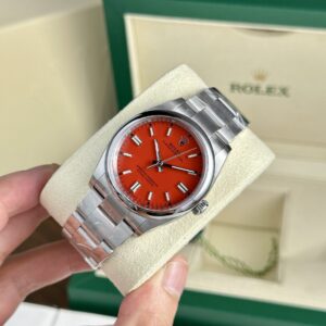 Rolex Oyster Perpetual 126000 Red Dial 36mm Super Clone Watch