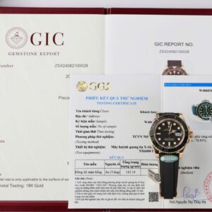 Rolex Yacht-Master 18K Rose Gold Case Replica Watch Black Dial 40mm