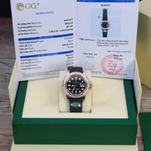 Rolex Yacht-Master Custom Gold Wrapped With Moissanite Baguette Diamond Hong Kong 40mm