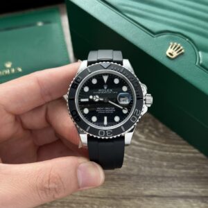 Rolex Yacht-Master Black Dial Rubber Strap 40mm Super Clone Watch