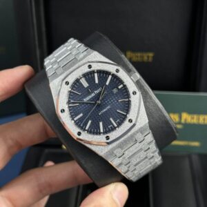 Audemars Piguet Royal Oak 15410 Frosted Gold Blue Dial 41mm Super Clone Watch