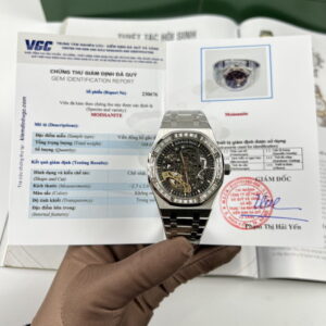 Audemars Piguet Royal Oak 15412BC Skeleton Moissanite 41mm Super Clone Watch