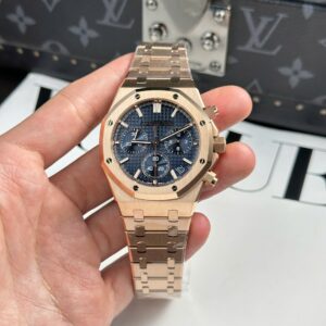 Audemars Piguet Royal Oak 26240 Rose Gold Blue Dial 41mm Super Clone Watch