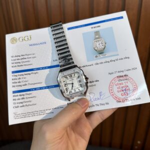 Cartier Santos Custom Moissanite Diamonds 39.8mm Super Clone Watch