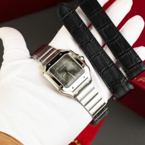 Cartier Santos Gray Dial 39.8mm Super Clone Watch