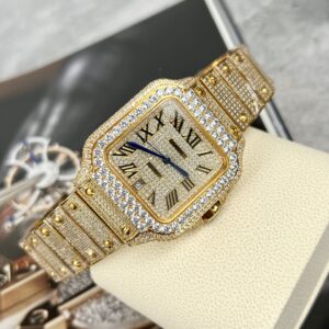 Cartier Santos With Stone 39.8mm Super Clone Watch